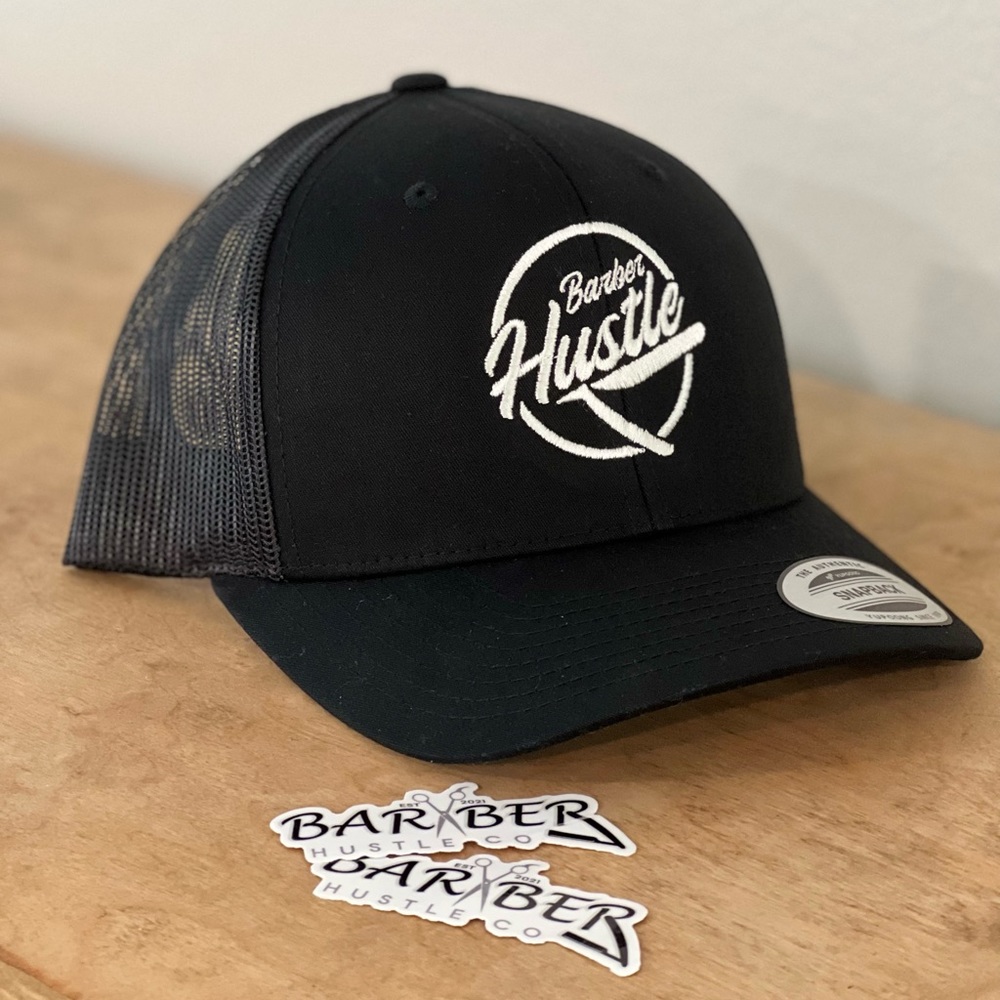 New custom BARBER trucker hats
